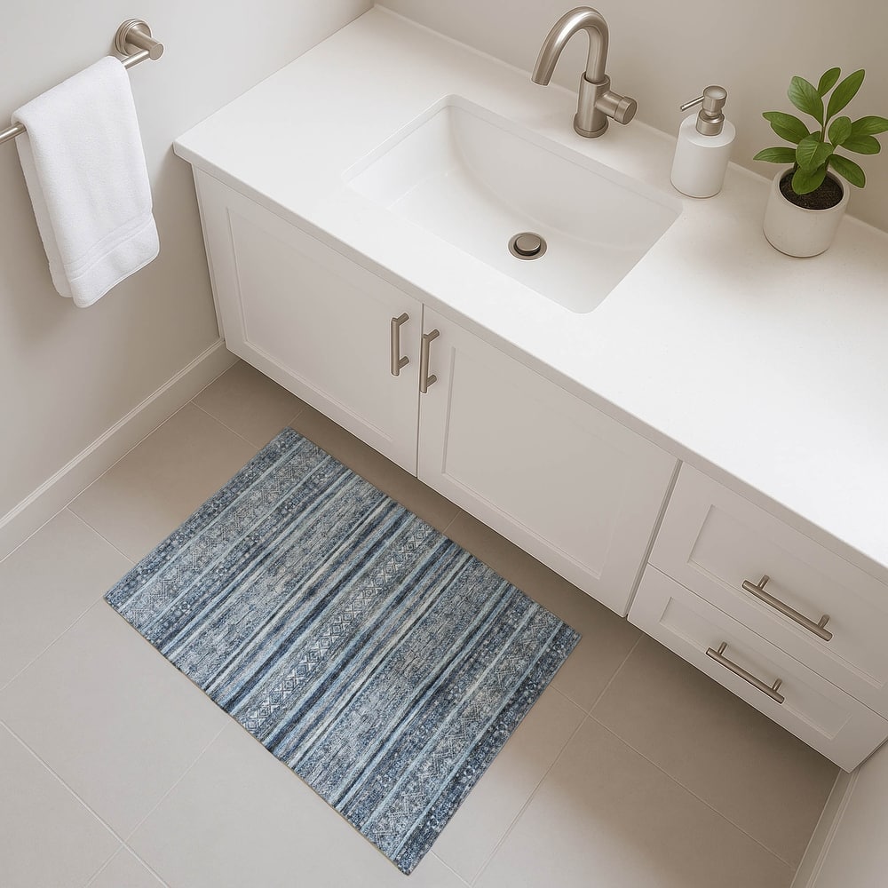 Premium Washable Super Soft Global Stripes Mayfield Rug