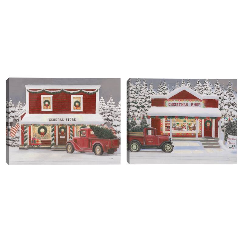 Holiday Moments I Gray, Holiday Moments II Gray Canvas Art Prints