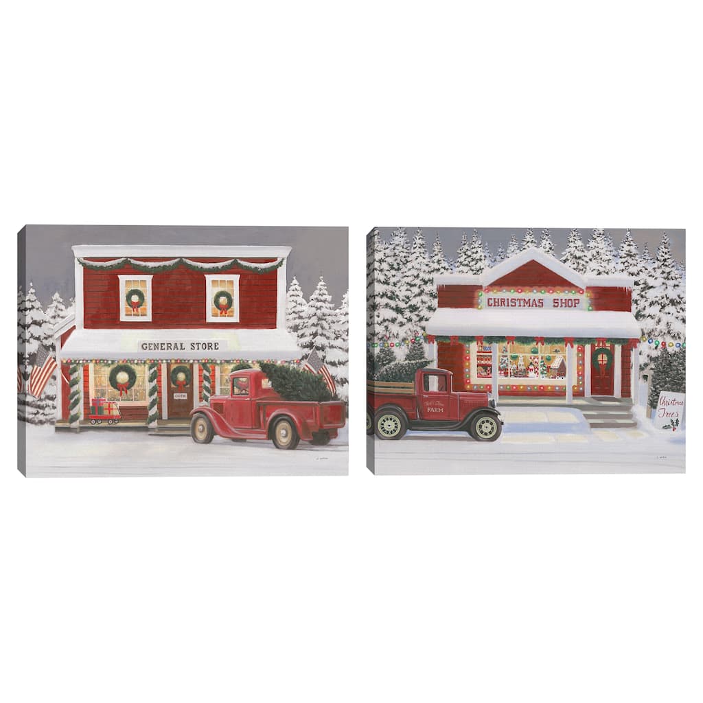 Holiday Moments I Gray, Holiday Moments II Gray Canvas Art Prints
