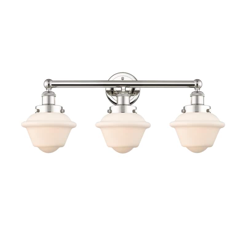 Innovations Lighting 616-3W-10-25 Oxford Vanity Oxford 3 Light 25" - Polished Nickel / Matte White