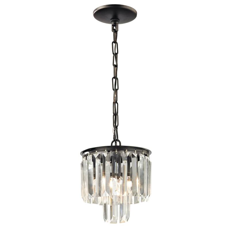 Palacial 8-inch Wide 1-Light Mini Pendant in Oil Rubbed Bronze - 8in W x 8in D x 9in H