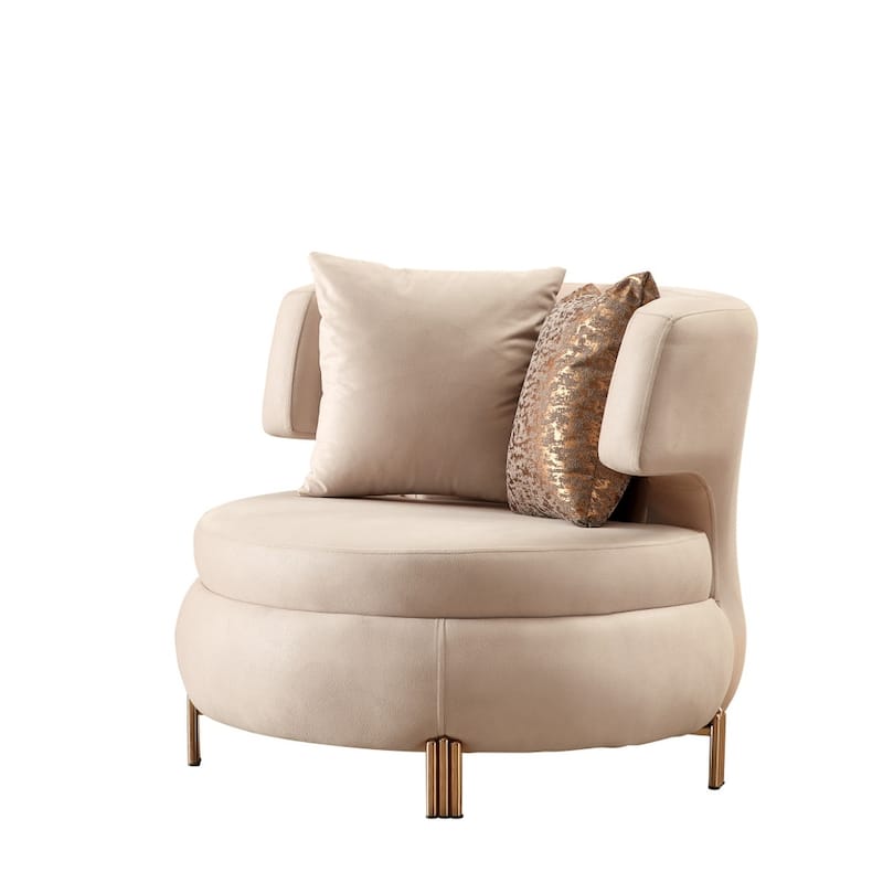 Pretoria 3-Pieces One Sofa One Loveseat One Chair Living Room Set, Metal Leg