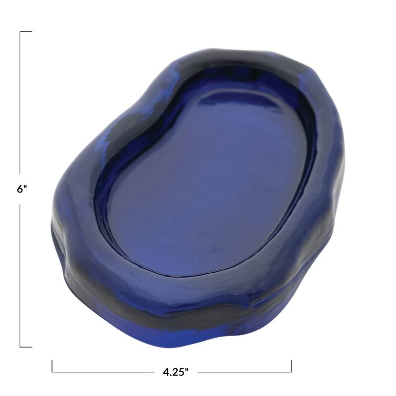 Pressed Glass Organic Shaped Dish