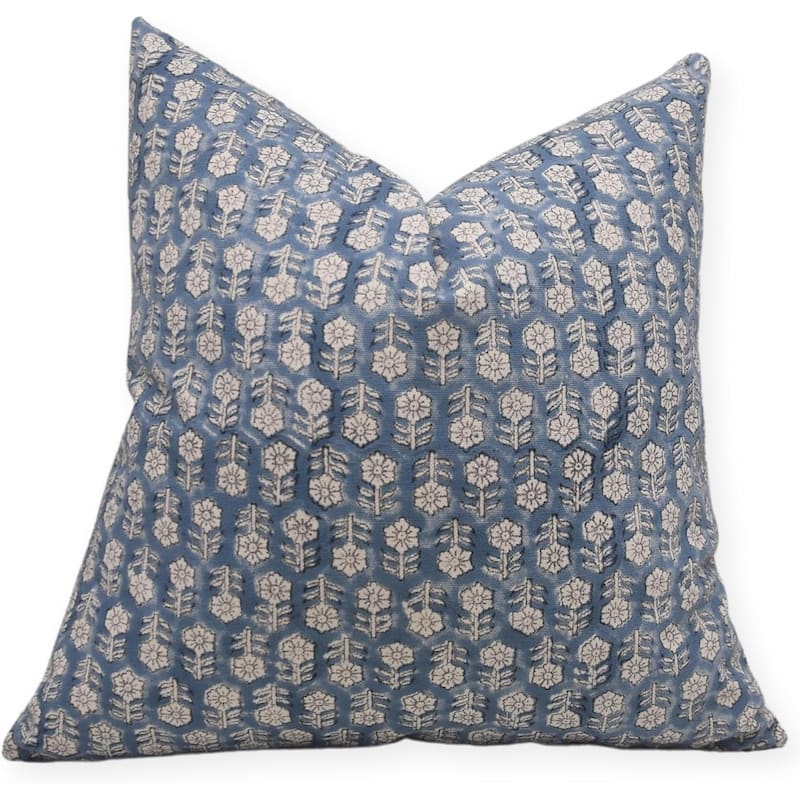 Fabdivine Cotton Farmhouse Block print pillow Cover - Pillow Covers - 20" x 20"