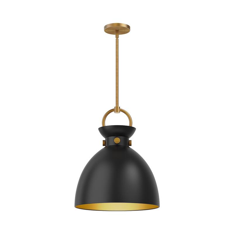 Alora Lighting PD411314 Waldo 14" Wide Pendant - Aged Gold / Matte Black