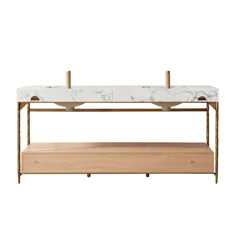Dhaka Bath Vanity with Composite Stone Top without Mirror