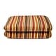preview thumbnail 8 of 7, Sunbrella Striped fabric 20 x 18 seat pad with 8 options (2 pack) - 20"W x 18"D x 2.5"H Brannon Redwood