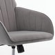 preview thumbnail 29 of 60, Velvet Home Office Chair, Ergonomic Swivel Study Desk Chair, Upholstered Vanity Chair with Backrest Seat and Metal Base