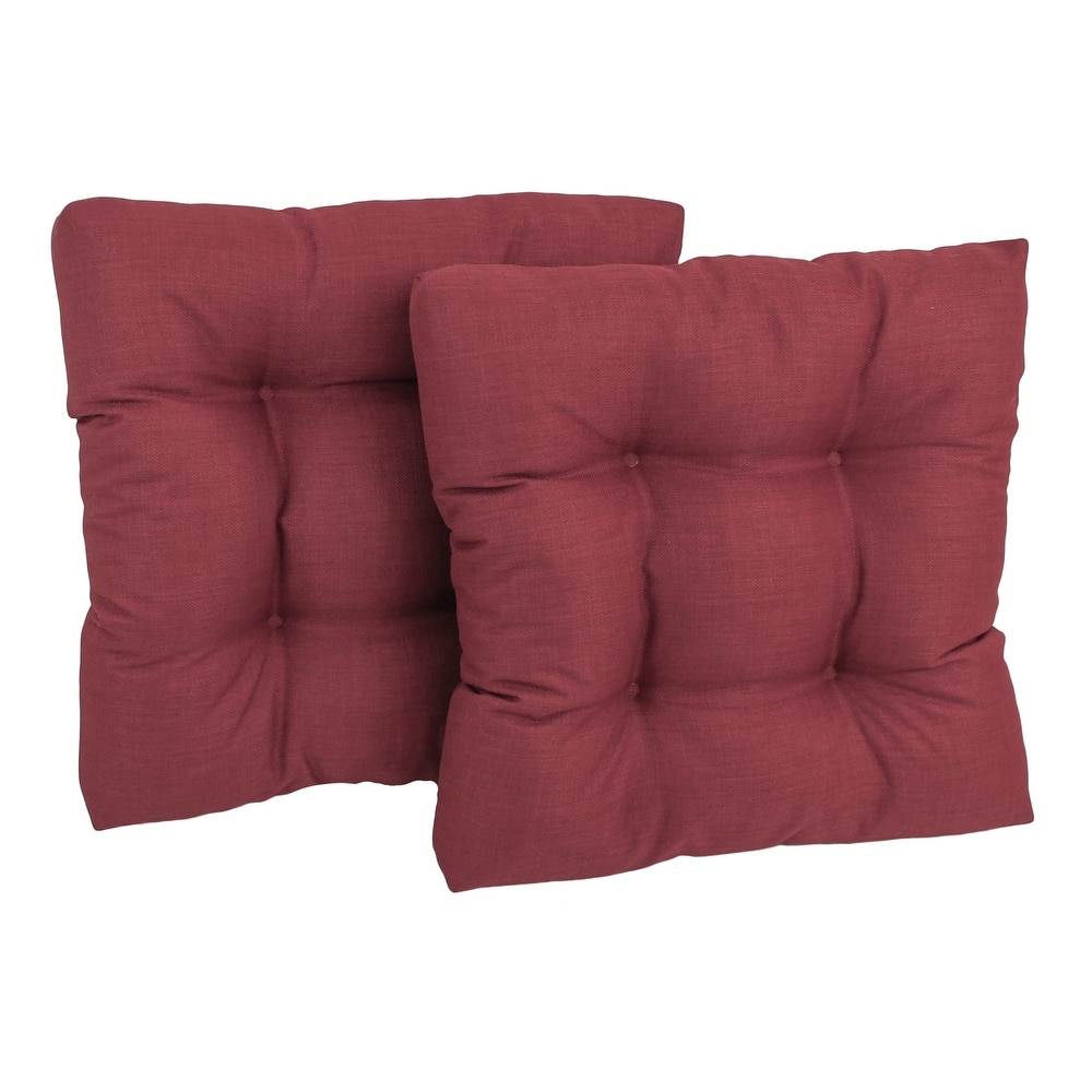 Blazing Needles 19-inch Tufted Indoor/Outdoor Chair Cushion (Set of 2)