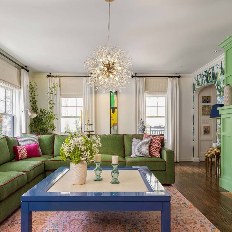 8/9/12/16-Light Modern Linear Sputnik Firework Dandelion Crystal Chandelier