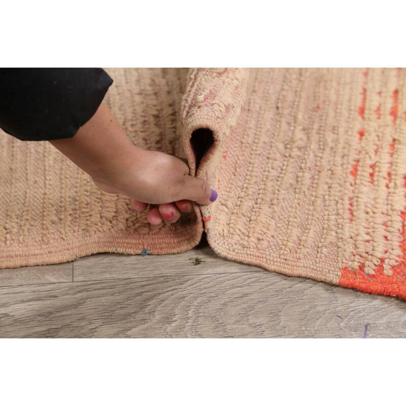 Clearance Antique Tribal Moroccan Oriental Runner Rug Wool Handmade - 3'5" x 9'4"