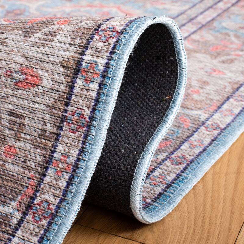 SAFAVIEH Serapi Machine Washable Melva Medallion Distressed Rug