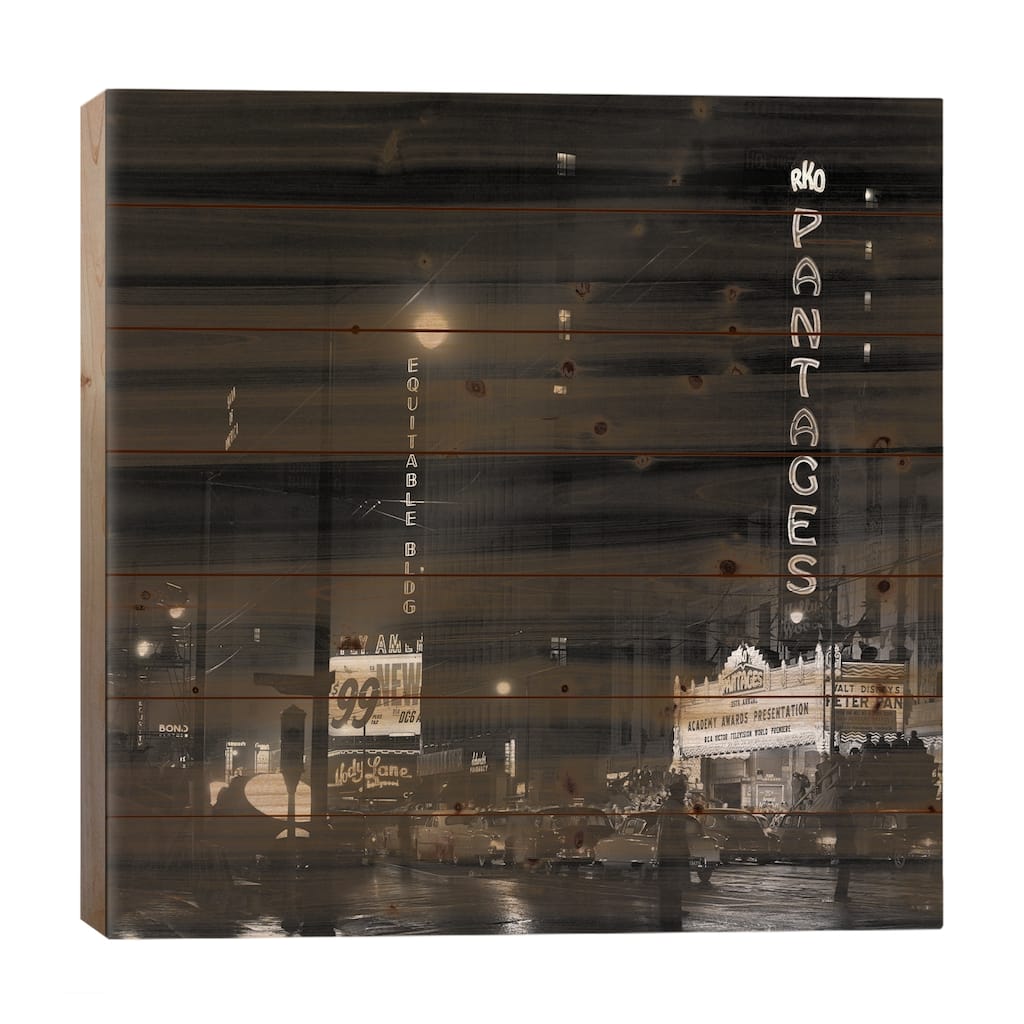 1953 Pantages Theater Academy Awards Ceremony First Televised Broadcast LACalifornia USA Print On Wood by Vintage Images