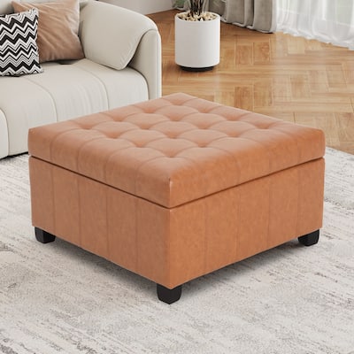 Modern Storage Ottoman, PU