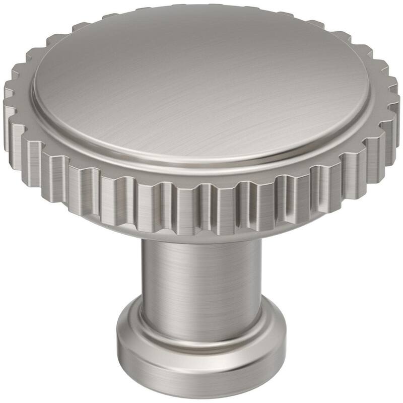 Amerock BP37800 Farewind 1-1/4" Fluted Mushroom Cabinet Knob - Satin Nickel