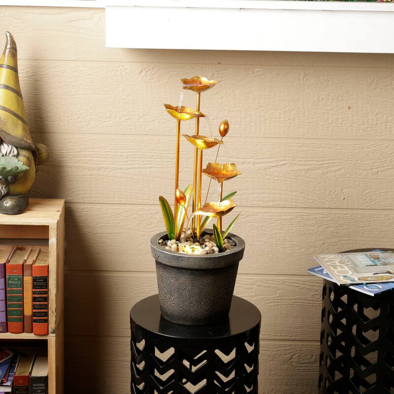 Copper Tiered Flower Fountain