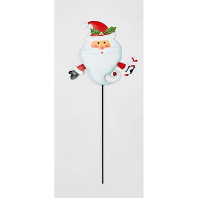 24" Metal Santa Stake - Multicolor