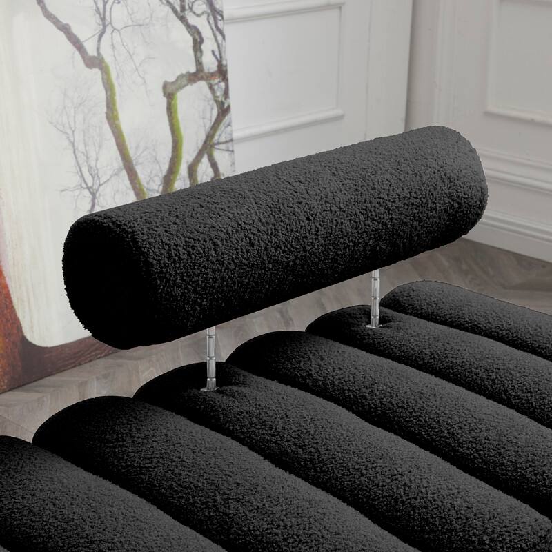 53.2" W Modern Upholstered Entryway Bench with Gold Metal Legs