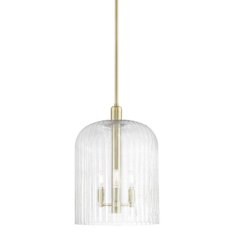 Innovations Lighting 716-3S-18-12 Bridal Veil Pendant Bridal Veil 3 - Antique Brass / Seedy