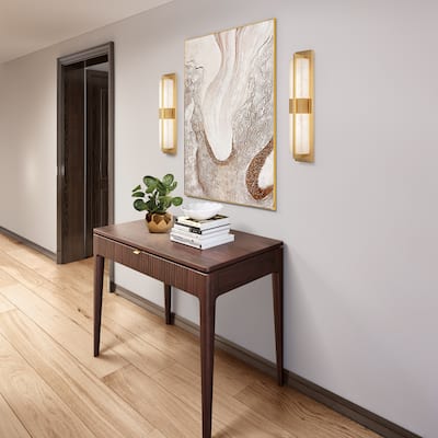 Artcraft Briana Integrated LED Wall Sconce - Marble Diffuser Shade
