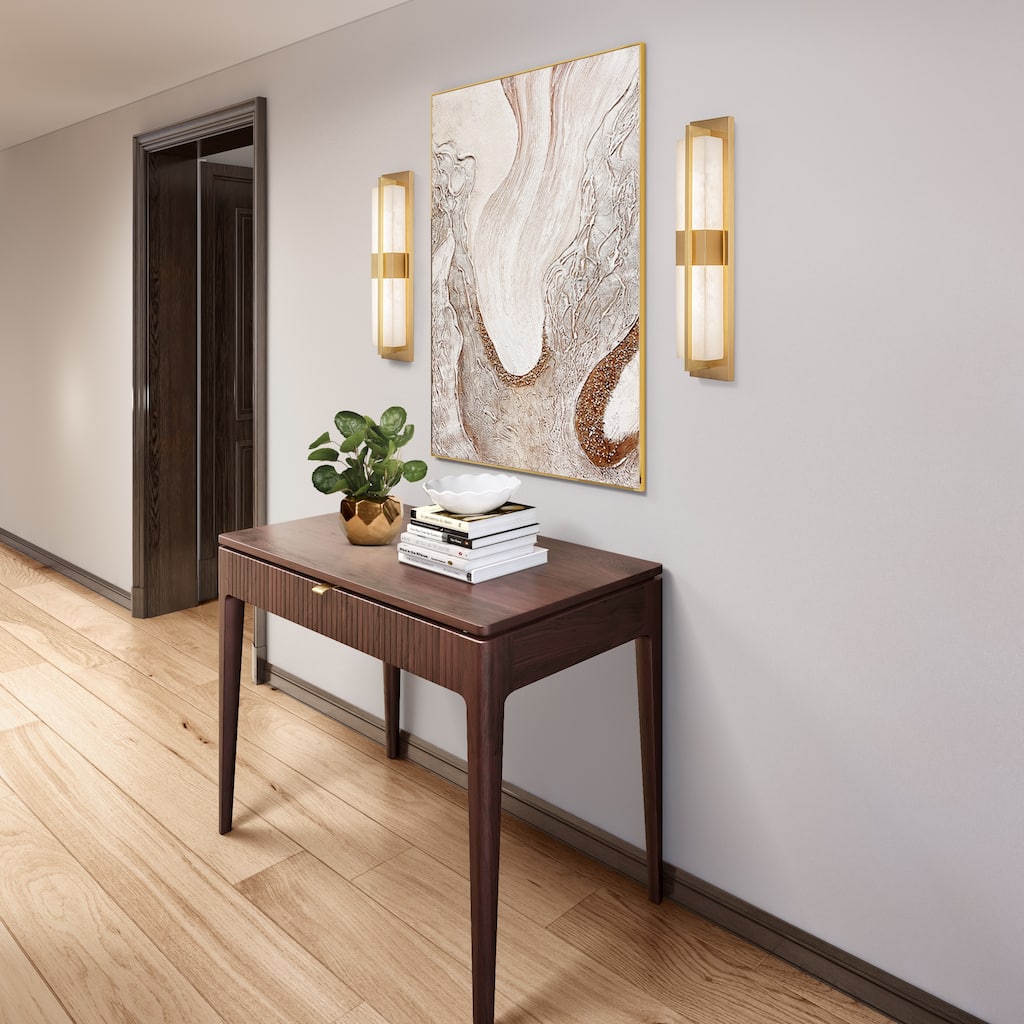 Artcraft Briana Integrated LED Wall Sconce - Marble Diffuser Shade
