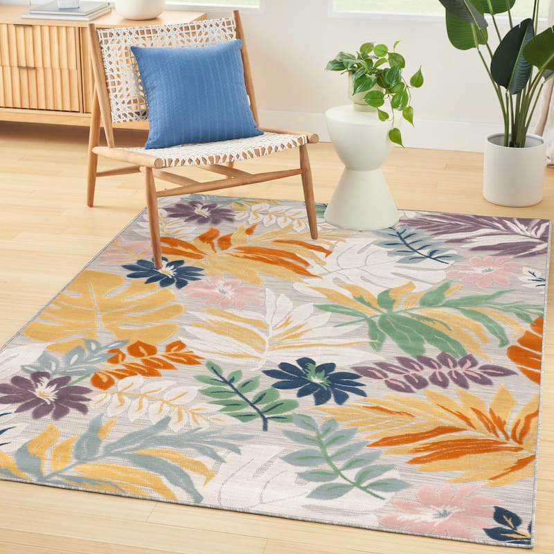 Nourison Suncoast Indoor/Outdoor Tropical Floral Area Rug