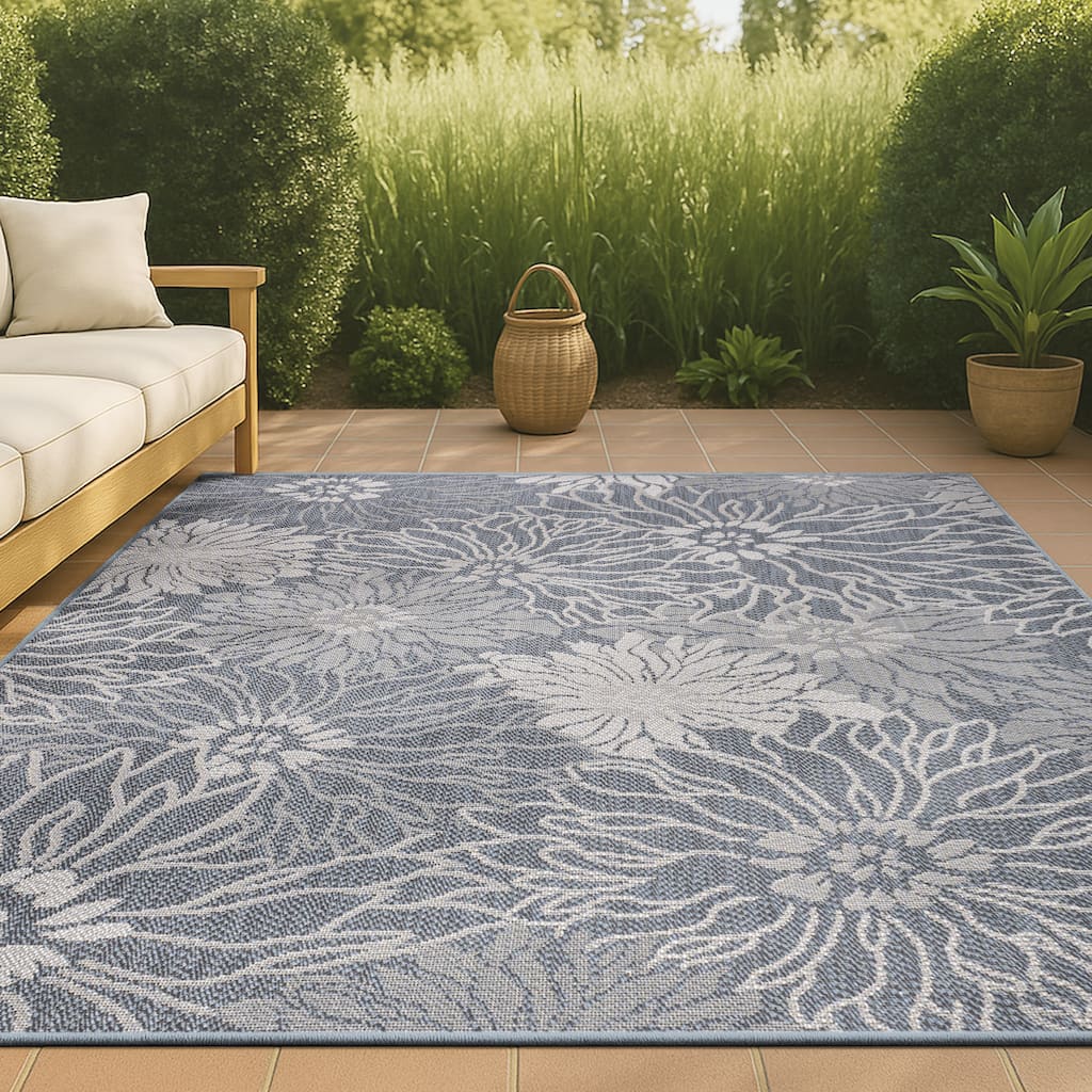 JONATHAN Y Lotus Modern All-Over Floral Indoor/Outdoor Area Rug