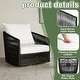 preview thumbnail 2 of 36, 3-piece Cushioned Swivel Patio Wicker Furniture Set Outdoor Rattan Bistro Set