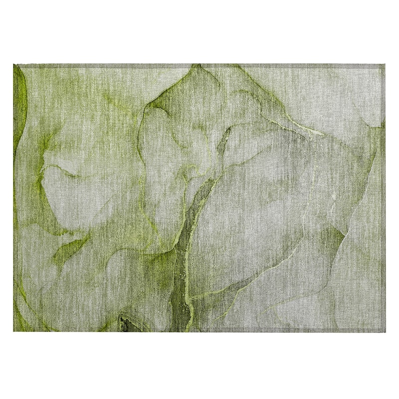 Machine Washable Indoor/ Outdoor Watercolor Chantille Rug