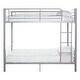 preview thumbnail 9 of 12, Walker Edison Abner Silver Metal Twin over Twin Bunk Bed