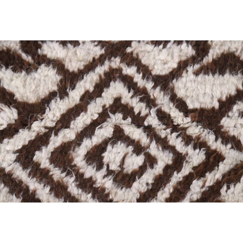 Tribal Anatolian Turkish Runner Rug Handmade Geometric Wool Carpet - 3'4"x 10'9"