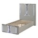 preview thumbnail 5 of 26, Furniture of America Sherri Modern 3-Piece Light Grey Solid Wood Kids Platform Bedroom Set with LED