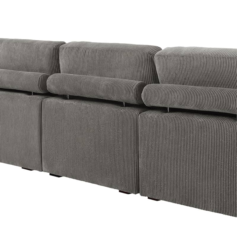 Modern Oversized Modular Sectional Sofa Set With Pillows