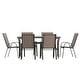preview thumbnail 11 of 24, Commercial 7 Pc Outdoor Patio Dining Set with Glass Table and 6 Chairs
