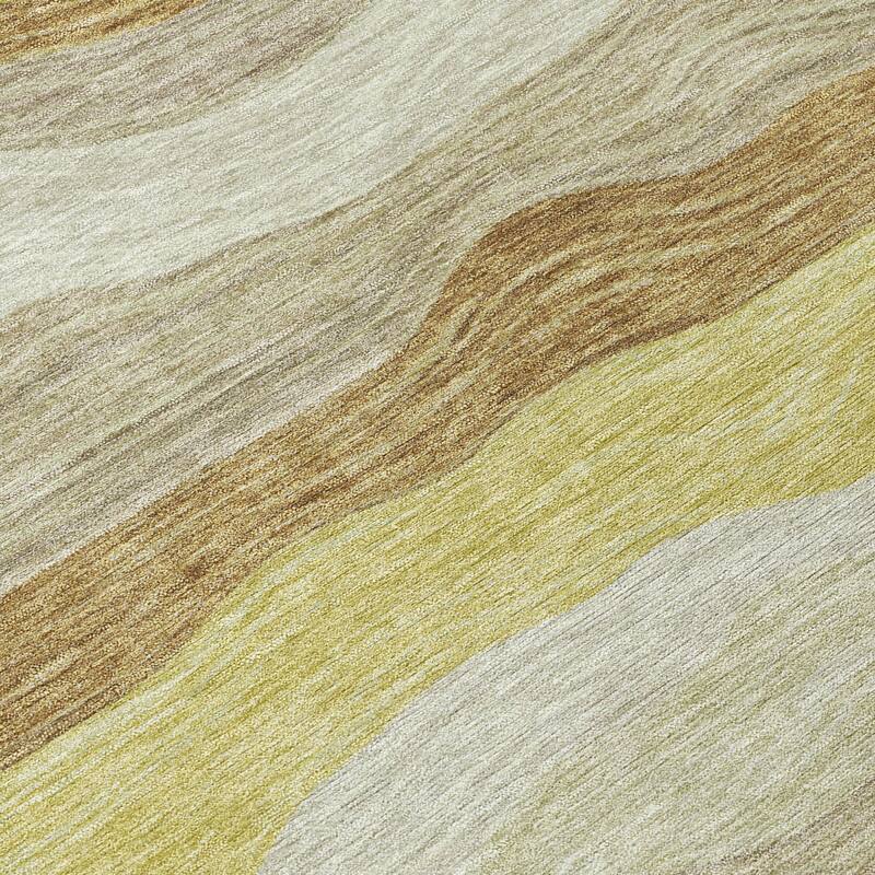 Machine Washable Indoor/ Outdoor Ombre Stripes Chantille Rug