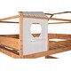 preview thumbnail 6 of 7, Pine Wood Full over Full Size House Bunk Bed with Full-Length Guardrail and Window and Little Shelf
