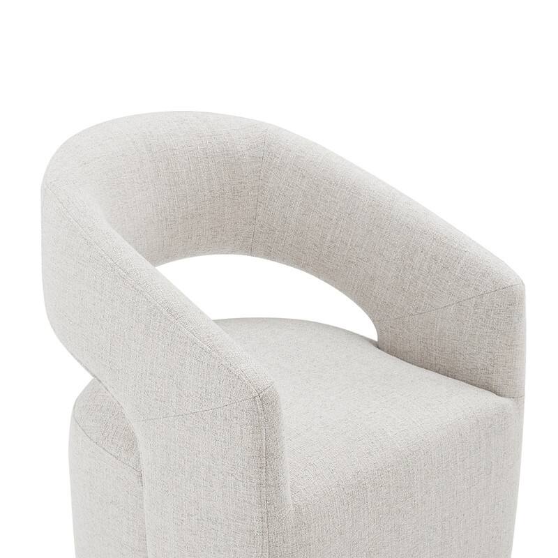 Spruce & Spring Joey Barrel Accent Chair with Casters for Living Room, Office, or Reading Nook