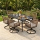 preview thumbnail 41 of 71, Nuu Garden Rattan Metal Patio Dining Set with Umbrella Hole, Zippered Cushions