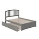 preview thumbnail 38 of 48, Richmond Full Solid Wood Platform Bed with Footboard & Full Trundle