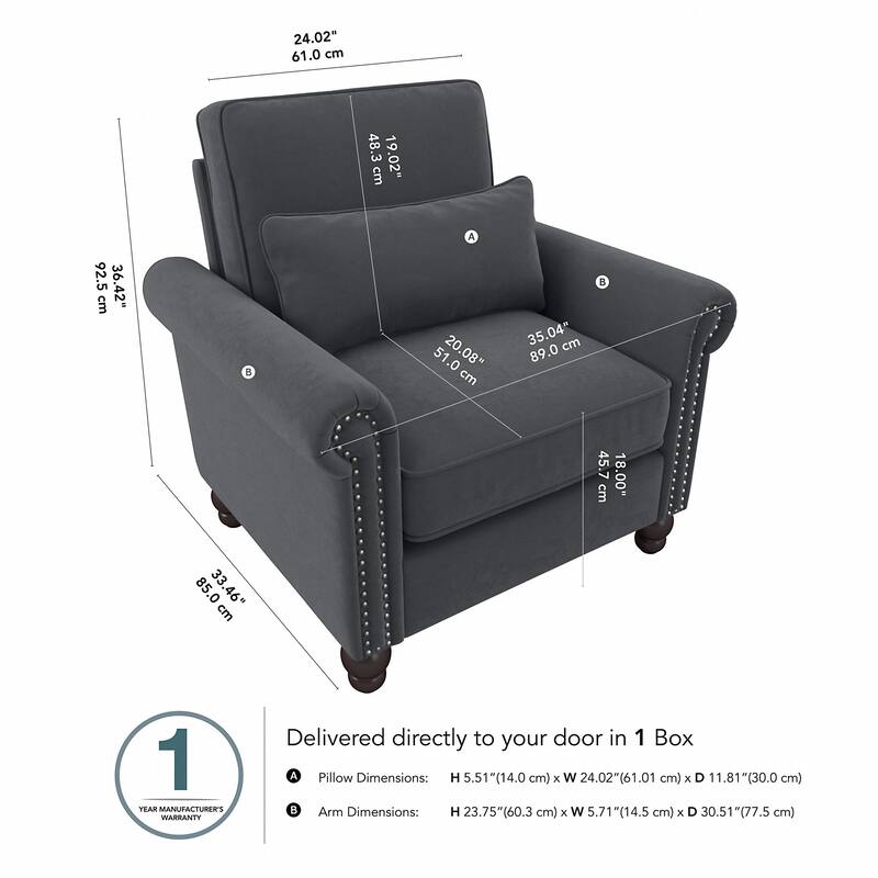 Coventry Accent Chair with Arms by Bush Furniture