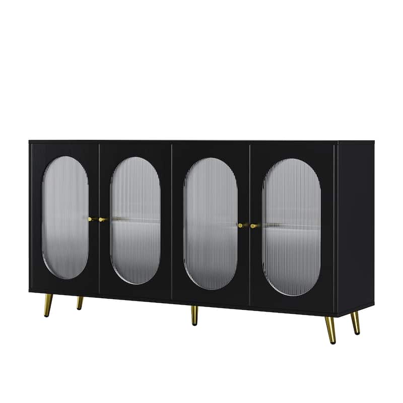 Modern Style Freestanding 4 Door Dining Cabinet