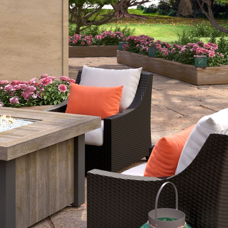 Deco 5 Piece Sunbrella Outdoor Patio Fire Chat Set