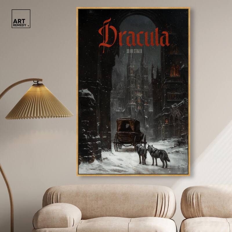 Dracula Gothic Cover Canvas by Art Remedy