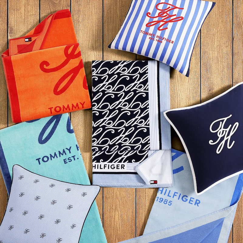 Tommy Hilfiger Printed Cotton Beach Towel - 36 x 68