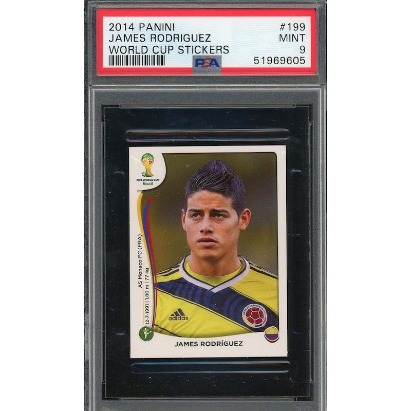 James Rodriguez 2014 Panini World Cup Stickers Card #199 PSA 9 - 8'6" x 11'6"