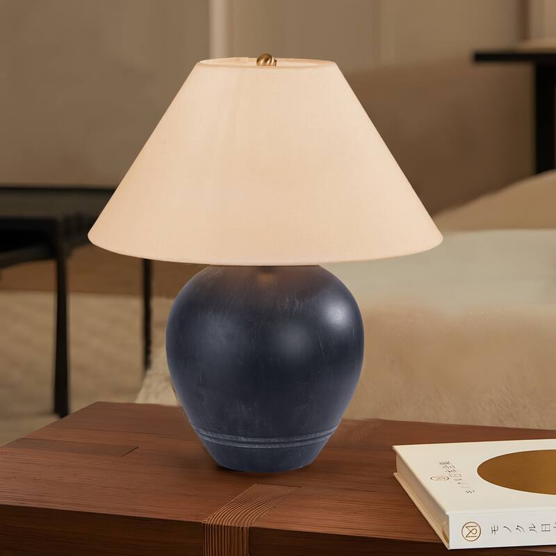 Global Accent Ceramic Table Lamp with Linen Shade