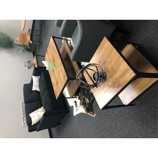 Carbon Loft Witten 20" Square Angle Iron End Table, Set of 2 - 20 x 20 x 20h