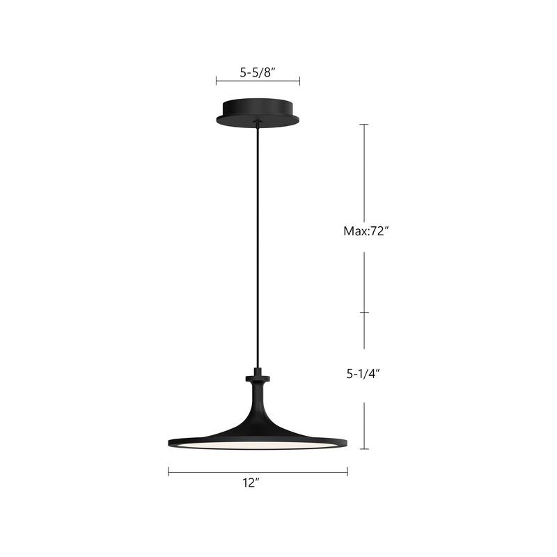 Alora Lighting PD418012 Issa 12" Wide 3000K Mini Pendant