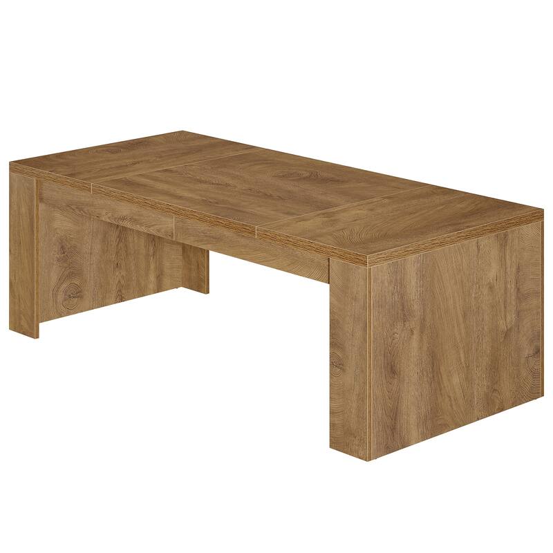 Large Dining Table, Wood Kitchen Table, Living Room Family Gathering Table Accent Dining Table