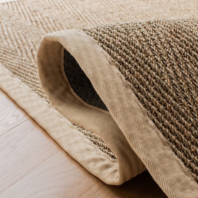 SAFAVIEH Natural Fiber Oceana Herringbone Seagrass Rug